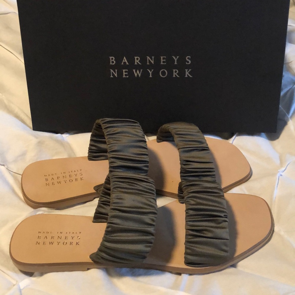 Barney’s Satin Banded Sandals